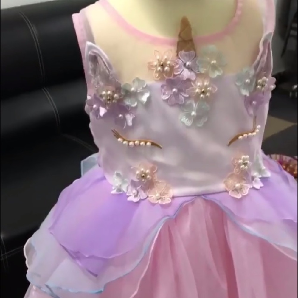 Last 1! Unicorn Birthday Dress & Headband costume - Picture 7 of 7